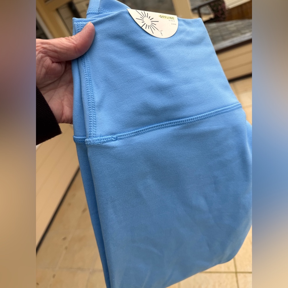 Aerie OFFLINE The Hugger High Rise Leggings Blue Size Large NWT